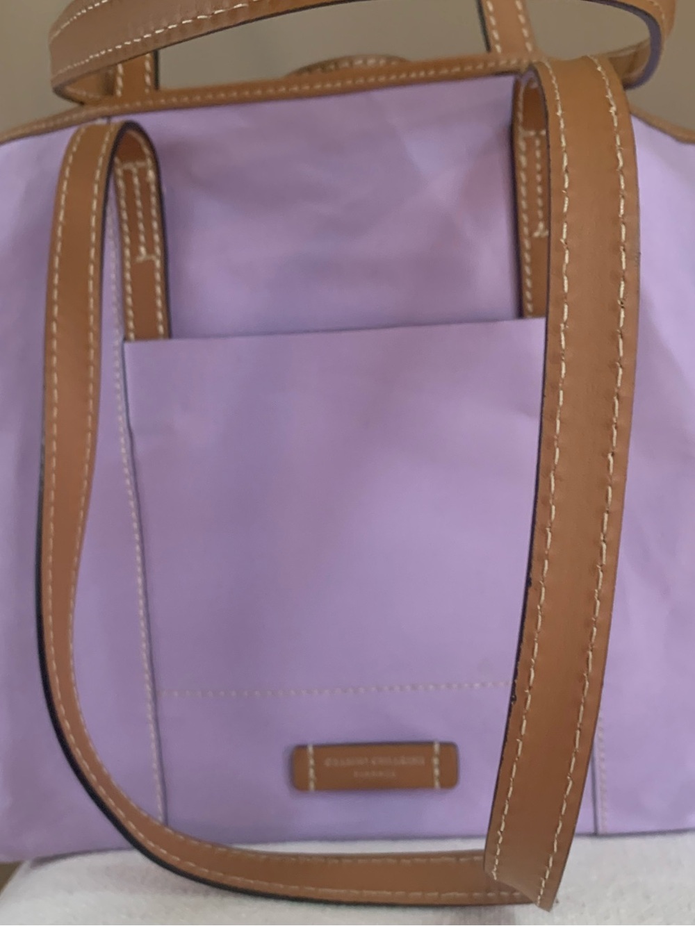 Authentic GIANNI CHIARINI FIRENZE Nylon Trench Lavender Tote Bag